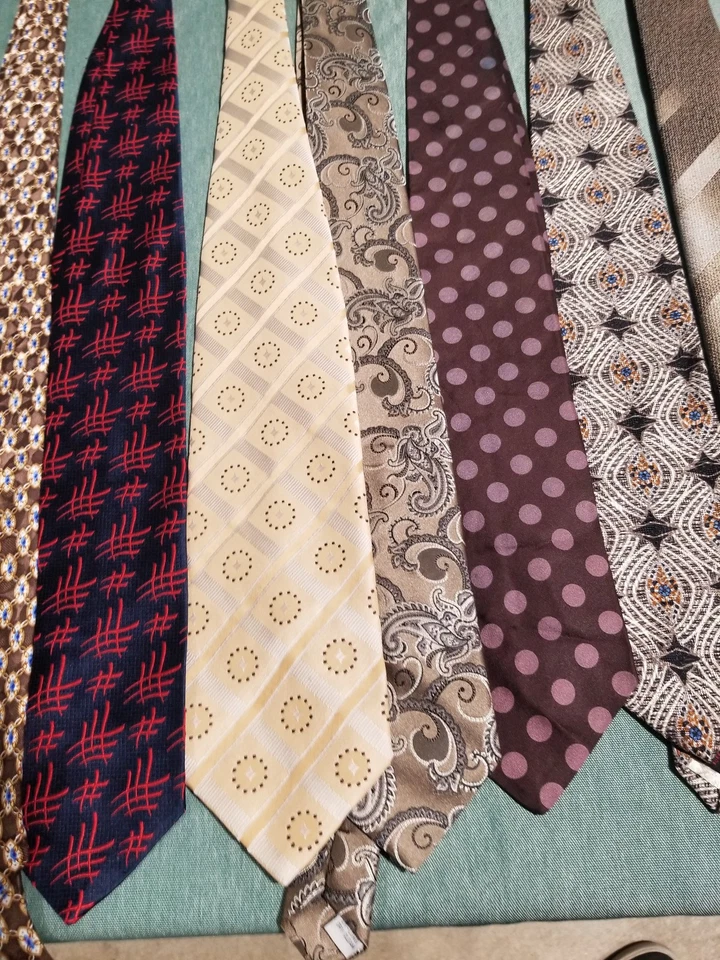 Lote De Colección De 21 Corbatas Para Hombre Town Craft Wembley Lord Color Despojado Patrón Audaz Foto 3 de 4