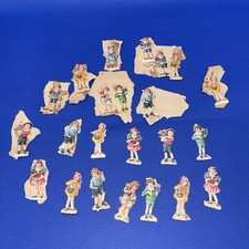 Victorian Embossed Children Paper Cut Outs On Heavy Paper Vibrant Ephemera