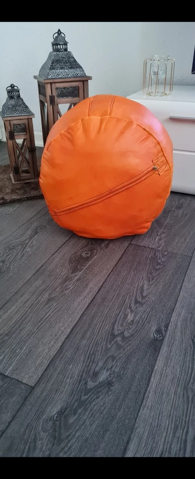 Pouf, Handgefertigten Marokkanische Echtleder Sitzhocker, Sitzpouf Ungefüllt. - Bild 2 von 3