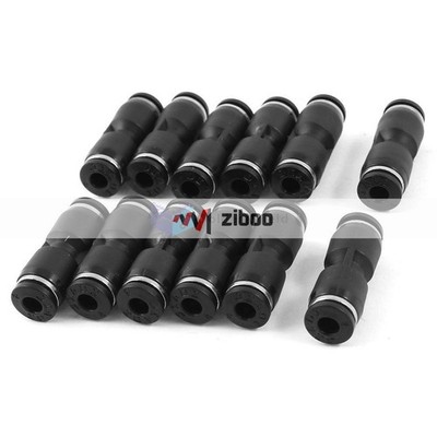 12Pcs Air Piping 2 Ways 4mm to 4mm Straight Coupler Tube Quick Joint Fittings Kd