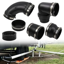 RV and Camper Sewer Waste Plumbing Connection System Kit Compatible with 3"