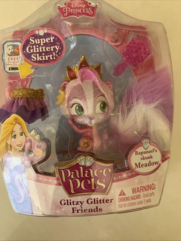 Disney Princess Palace Mascotas Cola Peluda Amigos Rapunzels Skunk Meadow 2.5" Nuevo Foto 3 de 4
