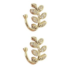 1 paire de clips d'oreilles délicats, décors d'oreilles élégants (dorés)