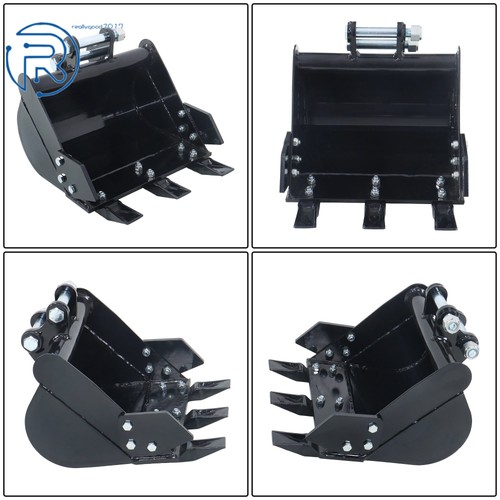 For 1-2ton Mini Excavators Digger 400mm Tooth Bucket Attachment w/3 Teeth - Picture 3 of 13