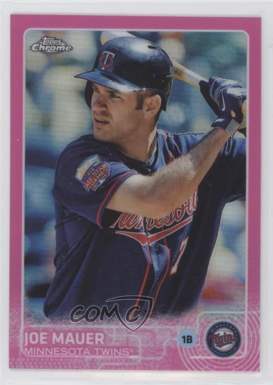 2015 Topps Chrome Pink Refractor Joe Mauer #4 HOF q4j