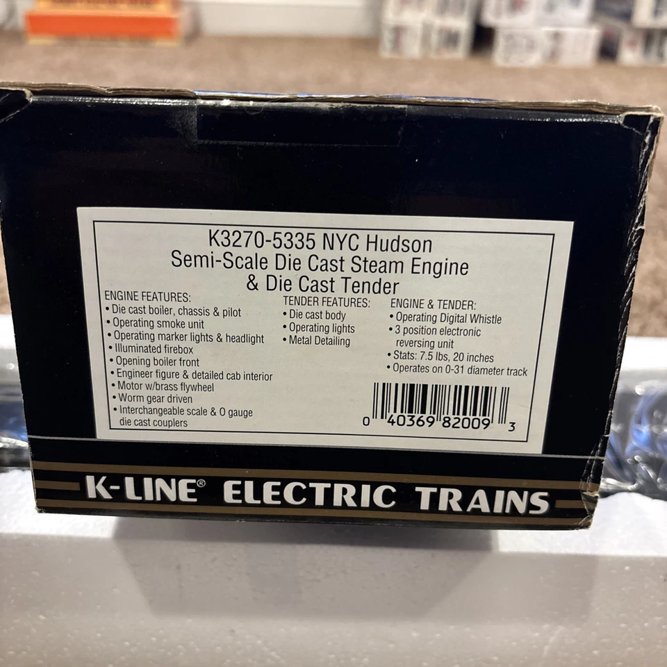 O K-Line NEW YORK CENTRAL Semi-Scale 4-6-2 Pacific Steam Loco & Tender Boxed - Image 2 of 2