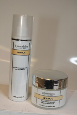 Dr. Jeannette Graf NEW Glycolic Retexturizing Cleanser w/ Astaxanthin & Pad Duo
