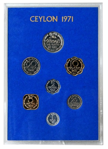 CEYLON 1971 Set originale 6 monete proof 'L'ultima emissione della moneta di Ceylon' - Foto 3 di 4