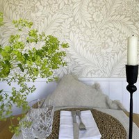 Florence Blatt Tapete Belgravia Natur 722 Fein Florales Motiv Zierstreifen