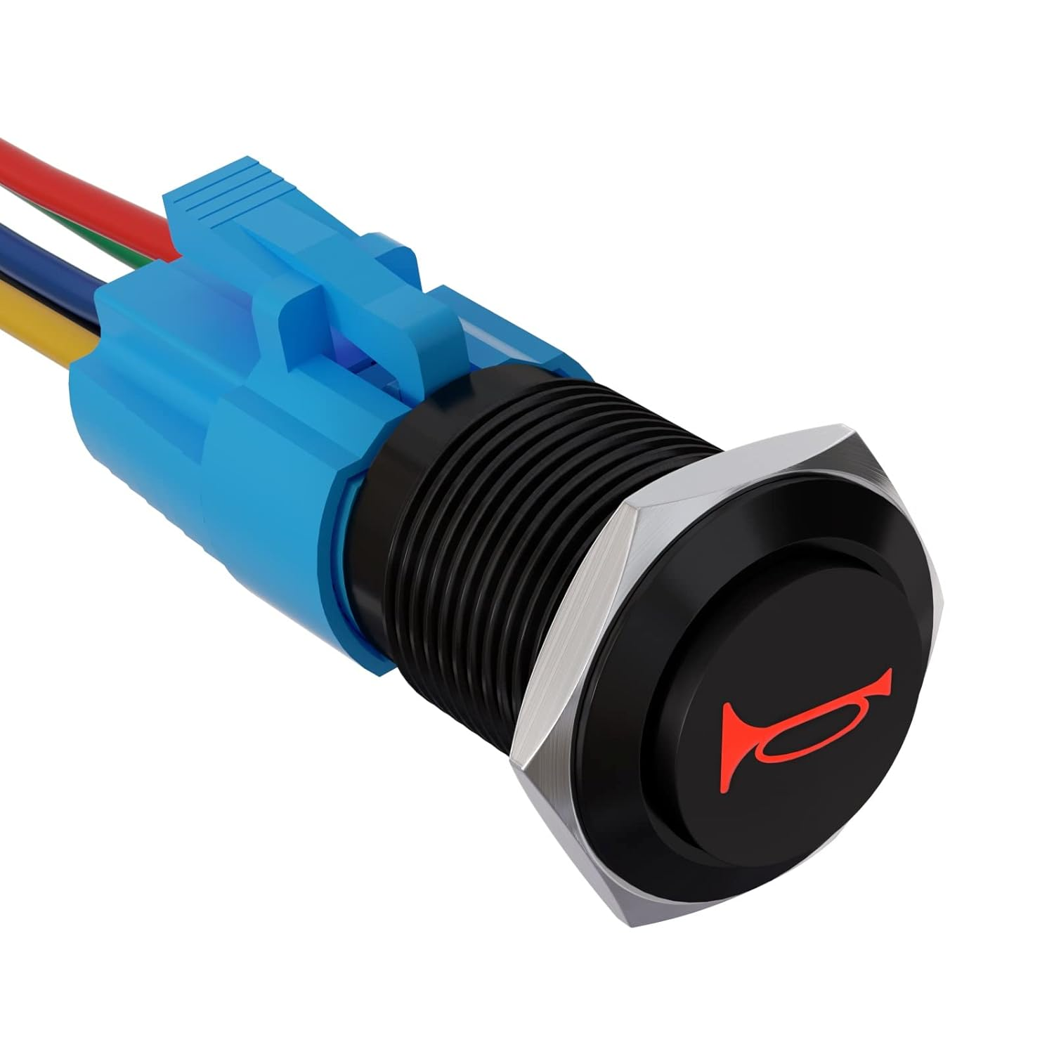 16Mm 12V Momentary Speaker Horn Push Button Toggle Switch 0.63