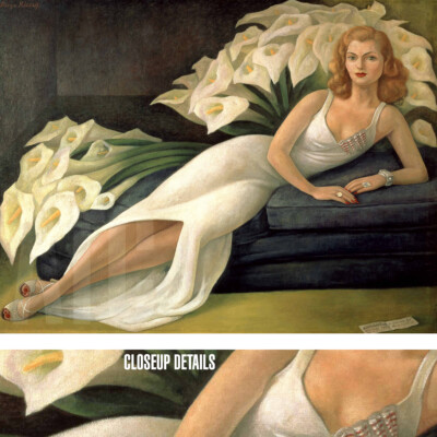 32W''x24H'' PORTRAIT OF NATASHA GELMAN by DIEGO RIVERA - BEDROOM CHOICES of CANVAS