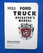 1953  Ford Truck Operator's Manual