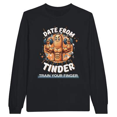 Finger - Unisex Langarm-T-Shirt Schwarz