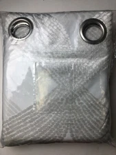 SunSmart Bentley 50" x 108" Blackout Window Curtain 1 Panel Ivory Flocked 