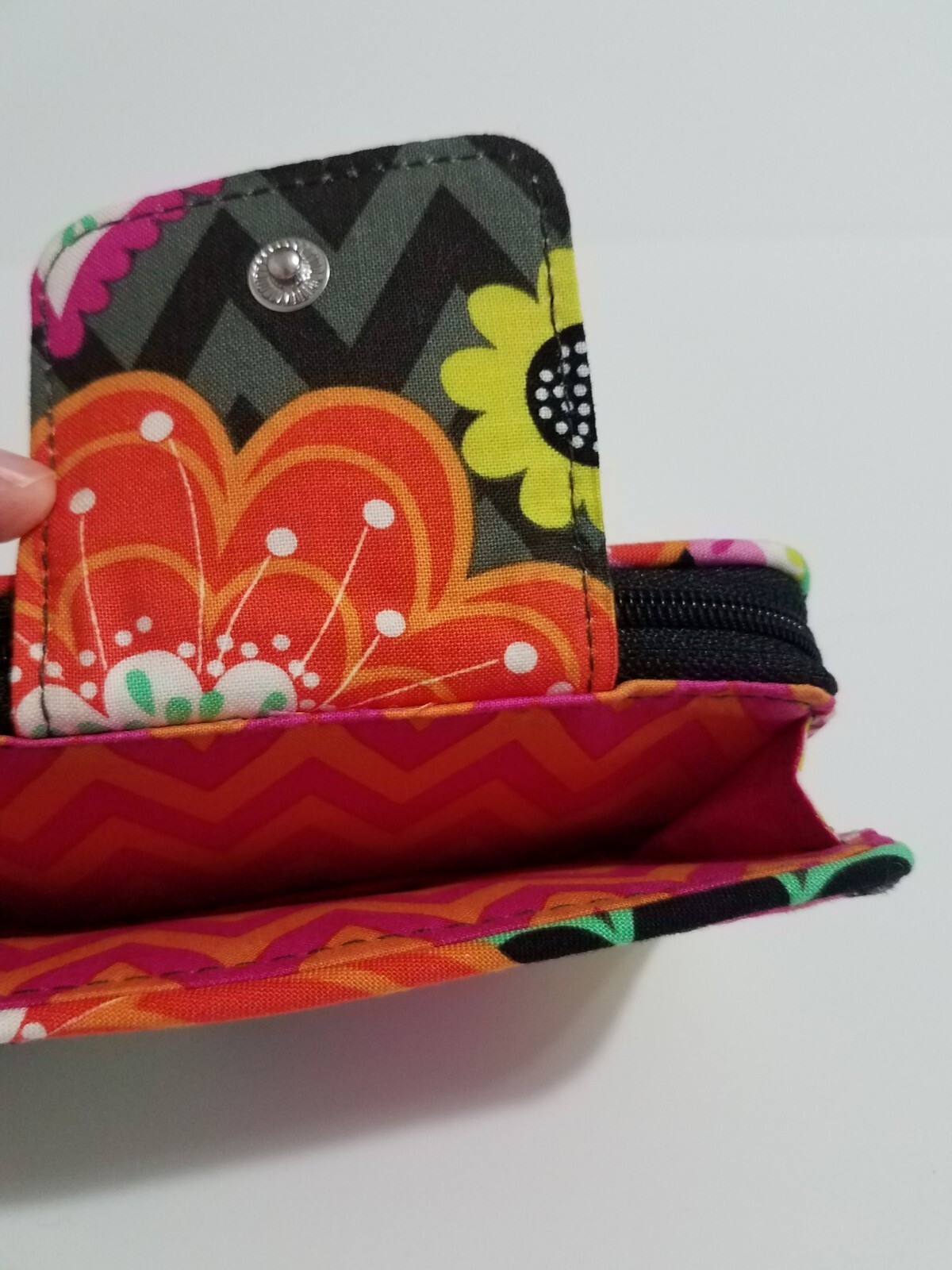 Vera Bradley Small ZipAround Wallet Quilted Floral Gem