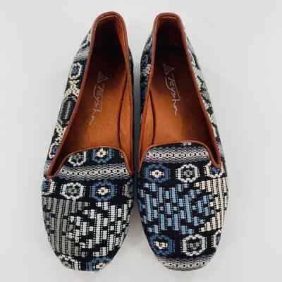 Teysha Men\'s Loafers/“Smoking Slippers” (size 9) TEYSHA Custom Smoking Slipper Leather/Textile Blue/Black  main image 3