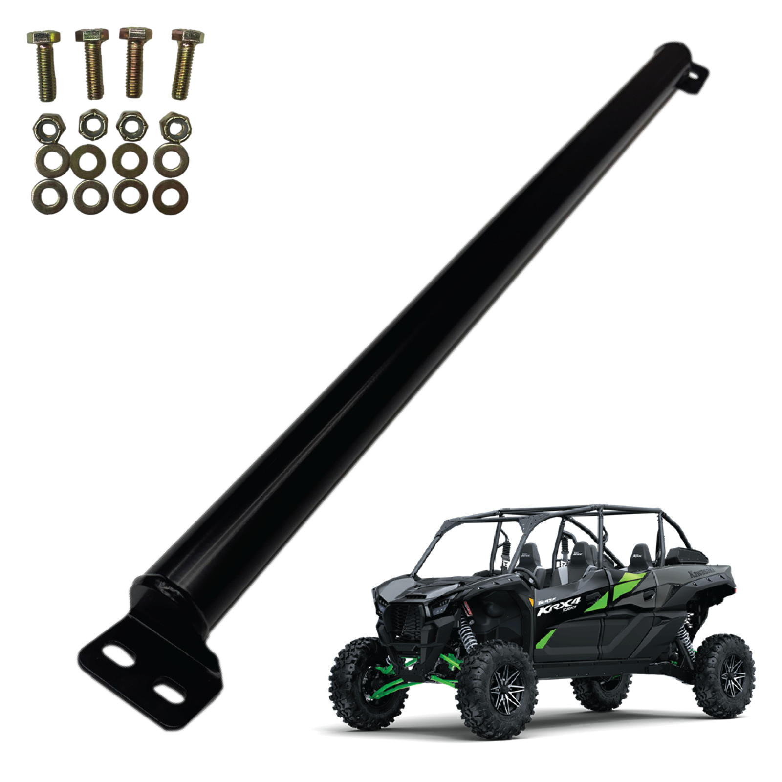 (Silver)  4x 4-Point Harnesses w/ Harness Bar Kit for Kawasaki KRX 1000 4 Seat