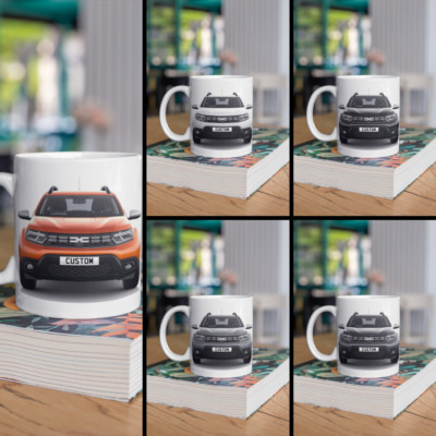Personalisierter Dacia Staubtuch Kaffeebecher Geschenk - Farbe wählbar - SCHNELLER VERSAND