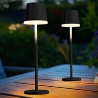 AußEnlampe Tischleuchte Solarlampe Led Gartendeko Balkonlampe Satiniert 2Er Set