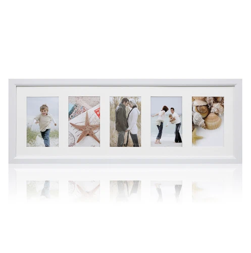 Multi Aperture Photo Picture Frames Holds 3,4 or 5 Photos White or Black