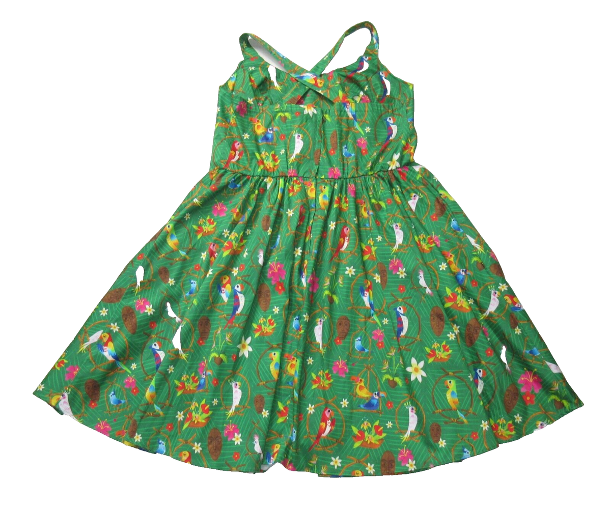 NWT Disney Parks The Dress Shop Enchanted Tiki Room Parrots Birds Sundress  1X | eBay
