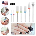 7Pcs Alloy Nail Drill Bits Set Kit Electric File Manicure Pedicure Nail Art Tool