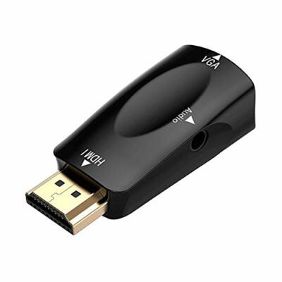 HDMI to VGA Converter, GANA USB-Stick-Size Gold-Plated 1080P HDTV HDMI to VGA