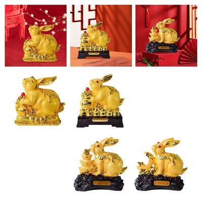 Rabbit Figurine Sculpture Feng Shui Decoration for Bedrooms, Living ...