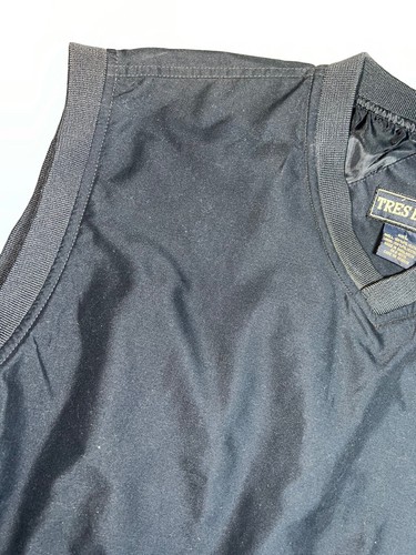 Fort Worth Tres Bien Golf Vest Mens Size L Black Windbreaker V-Neck Pockets - 第 3/16 張圖片