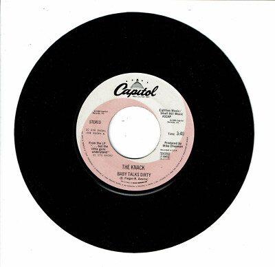 The Knack II Vinyl 45 Runden 7 '' Baby Talks Dirty - End Of Game -capitol 86084