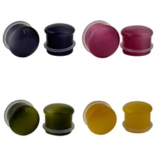 Pair of Single Flare Cat Eye Stone Plugs gauges organic