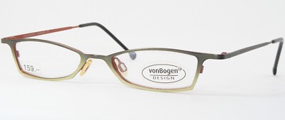 vonBogen DESIGNE VB-417 D Olive Green UNIQUE RARE EYEGLASSES Bogen 46-17-134mm