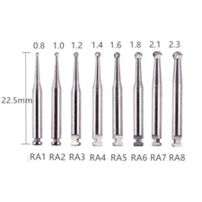 5-100 PCS DENTAL Round Carbide Bur for Slow Speed Latch RA1-8