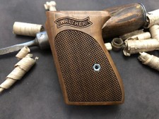 Walther PPK Turkish Walnut Wood Grips Set. Checkered.  FAST USA SHIPPING 