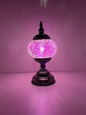 Handmade Turkish Moroccan Stained Glass Mosaic Table Lamp For Home Decor 12