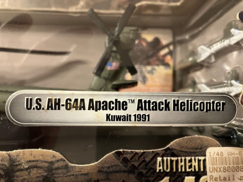 FORCES OF VALOR DIE CAST AH-64A APACHE HELICÓPTERO DE ATAQUE 1991 Kuwait - Imagen 2 de 5