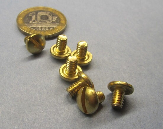 Brass front binding post with silver contact screw for Ready model