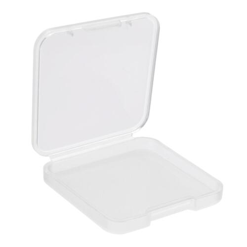12pcs Clear Storage Container with Hinged Lid 40x6.5mm Plastic Square Craft Box - Picture 1 of 5