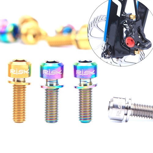 RISK 4PCS M6×18/20mm Ti Bolts Screws for MTB Disc Brake Caliper A4P4 - Picture 5 of 12