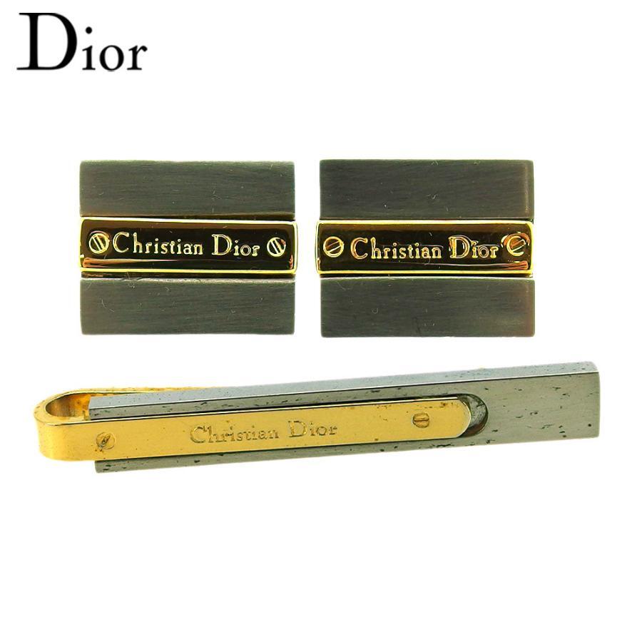 Christian Dior Cufflinks tie tack tie clip tie pin 2-piece Christian Dior Cufflinks tie tack tie clip tie pin 2-piece