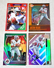 JUSTIN FIELDS 2021 LEAF ILLUSIONS ORANGE DRAFT PICKS GREEN CHRONICLE STATUS PINK