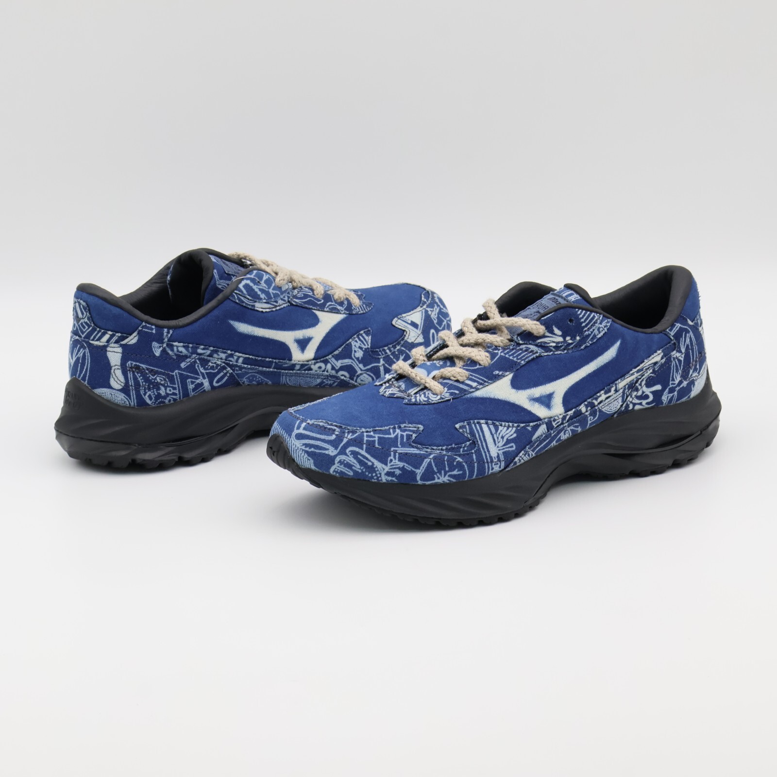 D1GD244101 Buaisou Mizuno Wave Rider β Mugen blue White (Men's) image 8