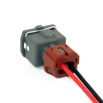 1x Connector 2-way 2 pin Gray for Fuel Injector Nissan infiniti