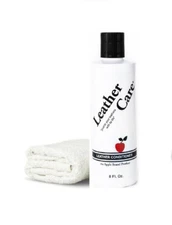 Apple Brand Leather Care Conditioner Wax-Free  w/ Cleaning CLOTH - 8 fl.oz