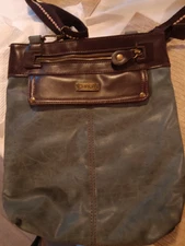 Chala Handbags Crossbody Shoulder Purse Teal  Vegan Leather Lined+ One Other Bag