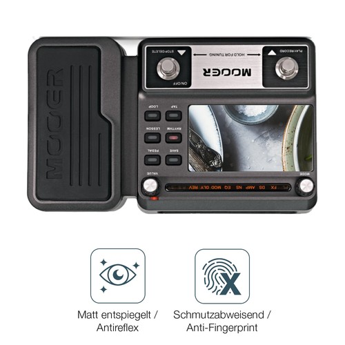 2x Schutzfolie für Mooer GE100 matt - Anti-Shock 9H Folie dipos Glass - Photo 5/7