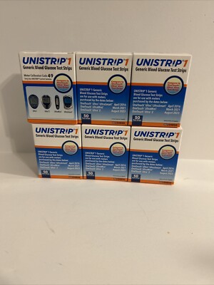 6 UNISTRIP. Test Strips for Use with Onetouch Ultra Meters - 300 Count