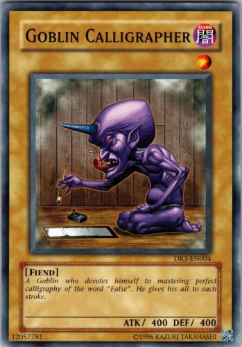 Yu-Gi-Oh TCG Goblin Calligrapher DR3-EN004 Unlimited Regular Common Card NM - Picture 1 of 2
