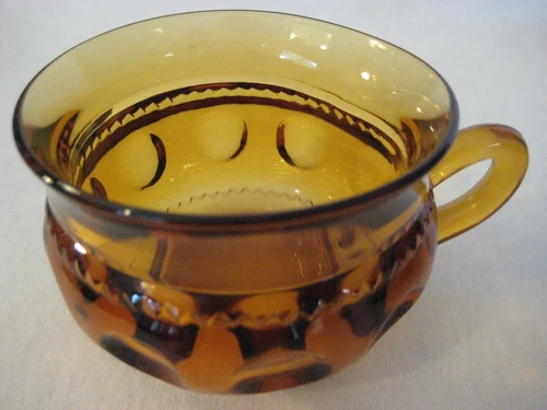 Vintage Amber Depression Glass Cup
