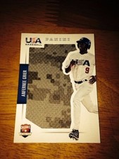 ANFERNEE GRIER 2015 Panini USA Baseball Jumbo Jersey Game Used #21/49 Auburn